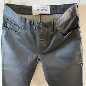 Valentino Black Waxed Denim Never Worn
